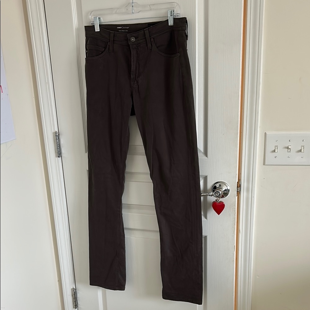 Men’s Taupe Brown/Grey AG Everett slim straight pants Sz 30x32